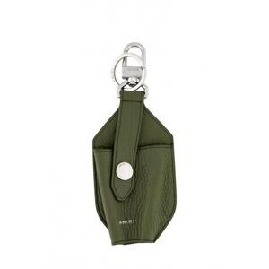 NEW AMIRI pebbled hand sanitizer holder in military green